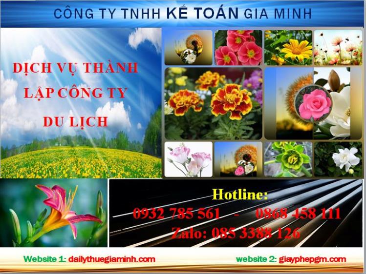 Thủ tục thành lập công ty du lịch tại thị xã Thuận An