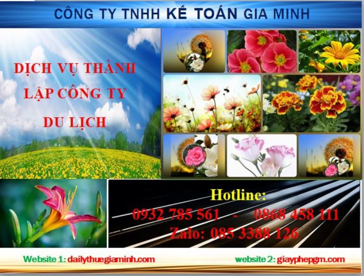 Dịch vụ thành lập công ty du lịch tại Vĩnh Phúc 4 Thủ tục thành lập công ty du lịch tại Vĩnh Phúc