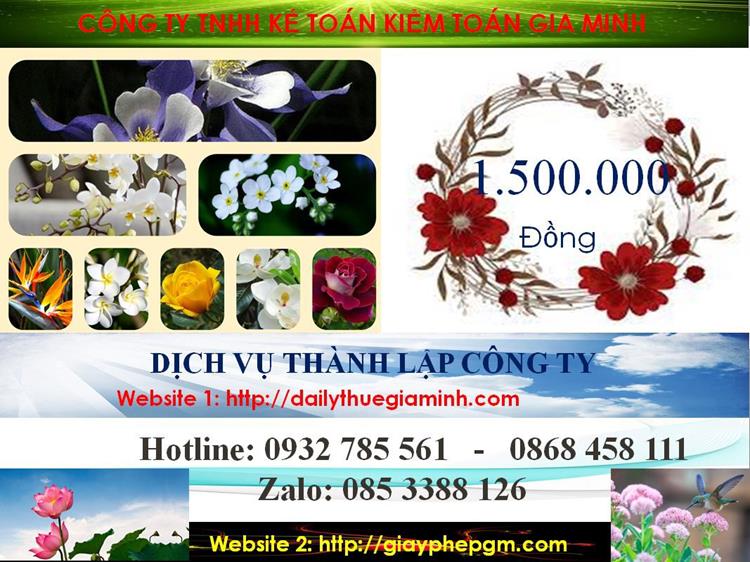 Chi phí thành lập công ty nhanh tại huyện Bắc Tân Uyên