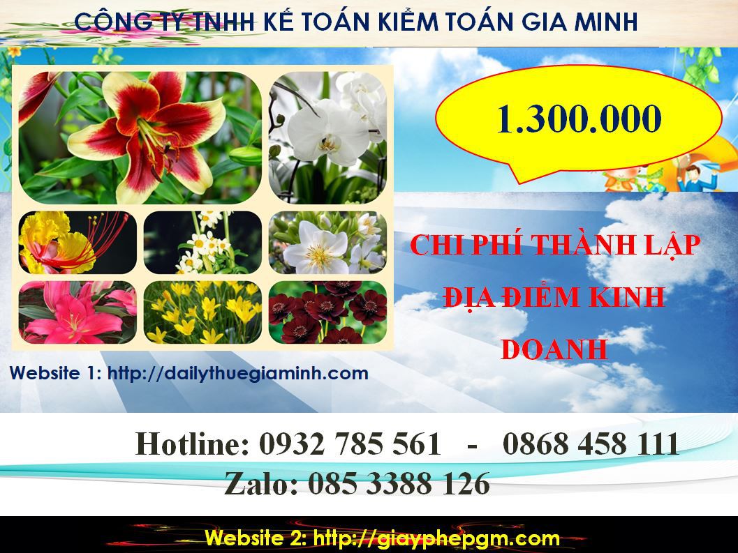 Chi phí tư vấn thành lập địa điểm kinh doanh tại Huyện Bắc Tân Uyên