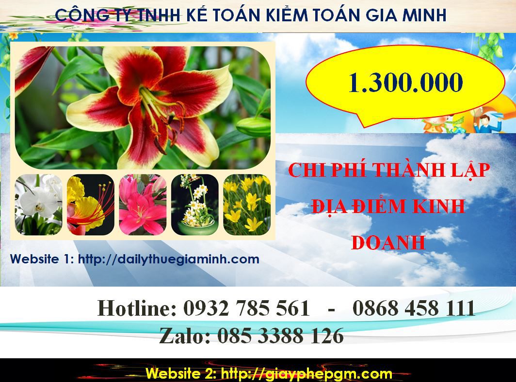 Dịch vụ tư vấn thành lập địa điểm kinh doanh tại Nam Định 5 Chi phí tư vấn thành lập địa điểm kinh doanh tại Nam Định