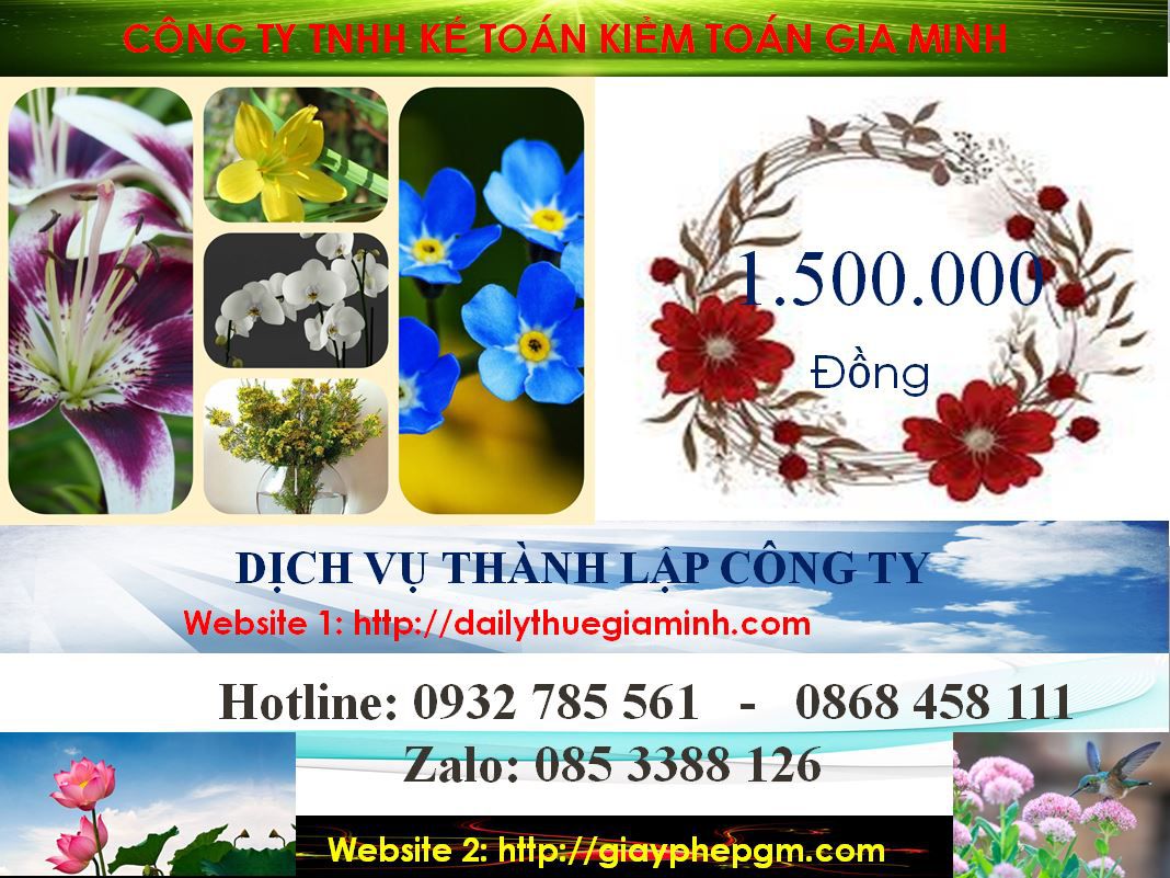 Dịch vụ thành lập doanh nghiệp trọn gói tại Bắc Giang 5 Chi phí thành lập doanh nghiệp trọn gói tại Bắc Giang