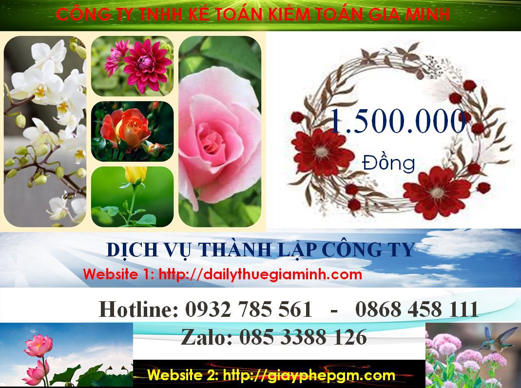 Dịch vụ thành lập doanh nghiệp trọn gói tại Hòa Bình 5 Chi phí thành lập doanh nghiệp trọn gói tại Hòa Bình