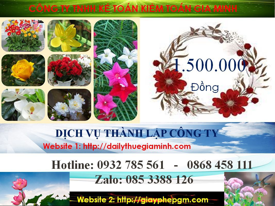 Chi phí thành lập doanh nghiệp trọn gói tại Huyện Bàu Bàng