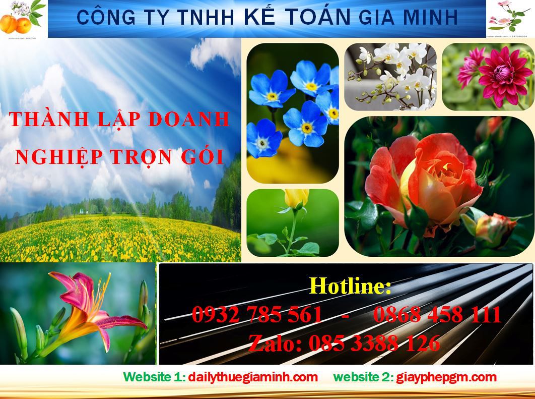 Thủ tục thành lập doanh nghiệp trọn gói tại Huyện Bàu Bàng