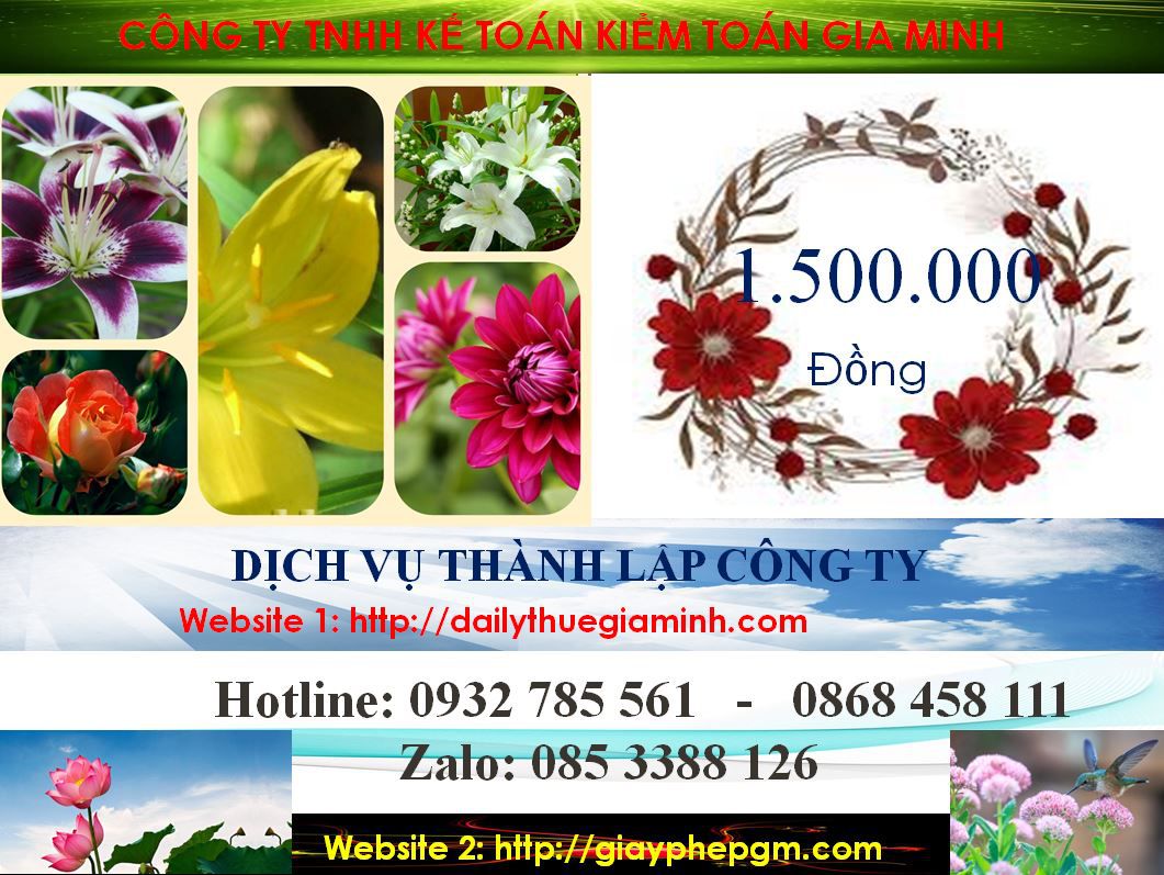 Dịch vụ thành lập doanh nghiệp trọn gói tại Huyện Củ Chi 5 Chi phí thành lập doanh nghiệp trọn gói tại Huyện Củ Chi