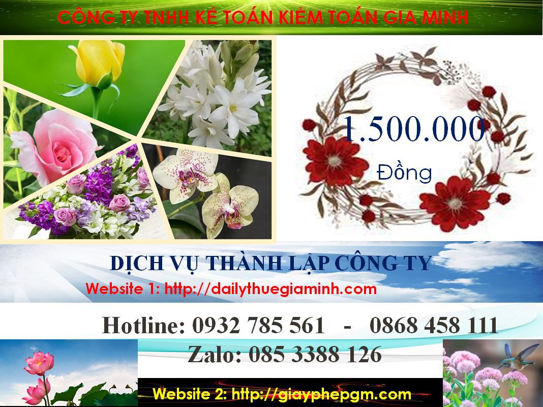 Dịch vụ thành lập doanh nghiệp trọn gói tại Huyện Nhà Bè 5 Chi phí thành lập doanh nghiệp trọn gói tại Huyện Nhà Bè
