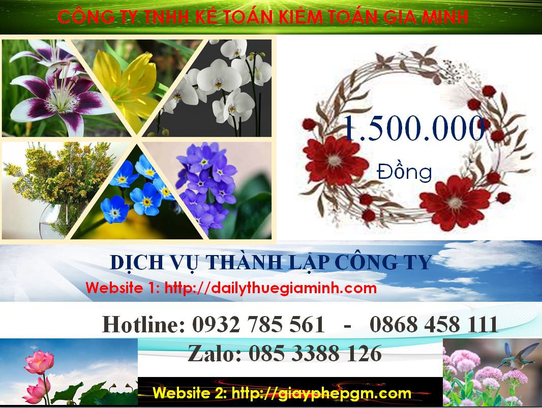 Chi phí thành lập doanh nghiệp trọn gói tại Quảng Trị