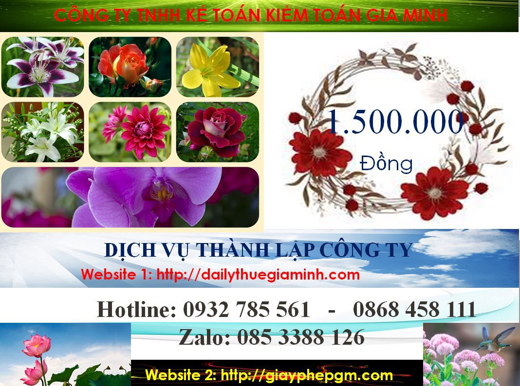 Dịch vụ thành lập doanh nghiệp trọn gói tại Thị xã Bến Cát
