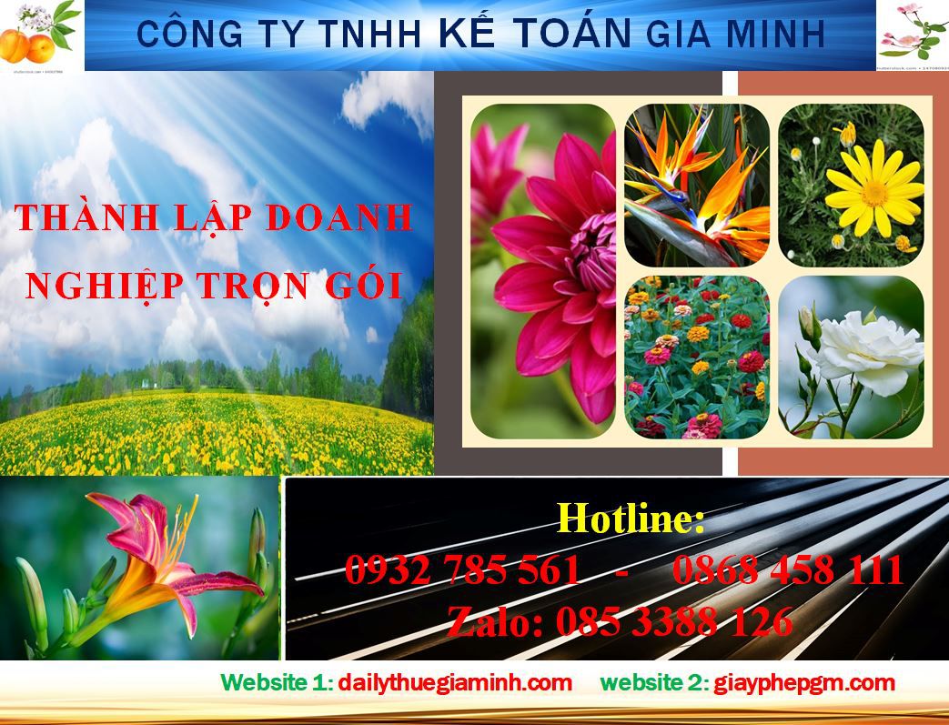 Thủ tục thành lập doanh nghiệp trọn gói tại Thị xã Dĩ An