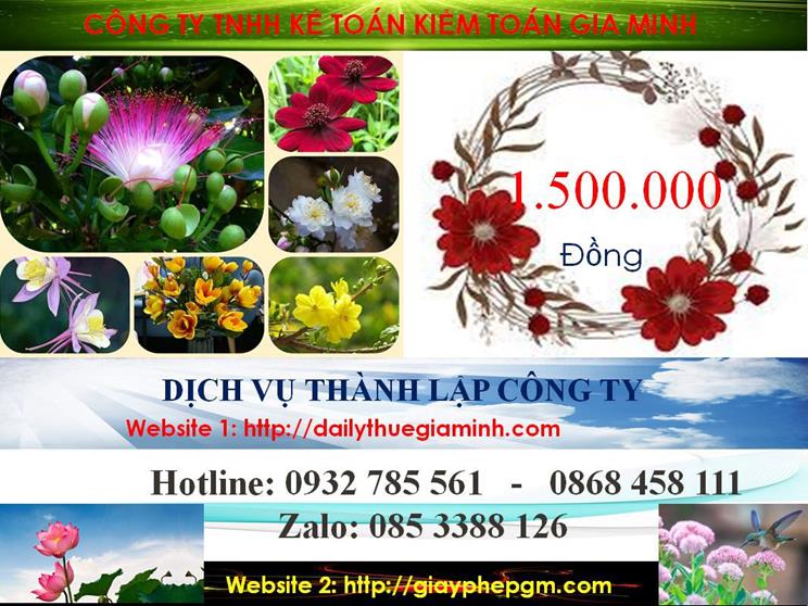 Chi phí thành lập văn phòng đại diện tại Huyện Phú Giáo