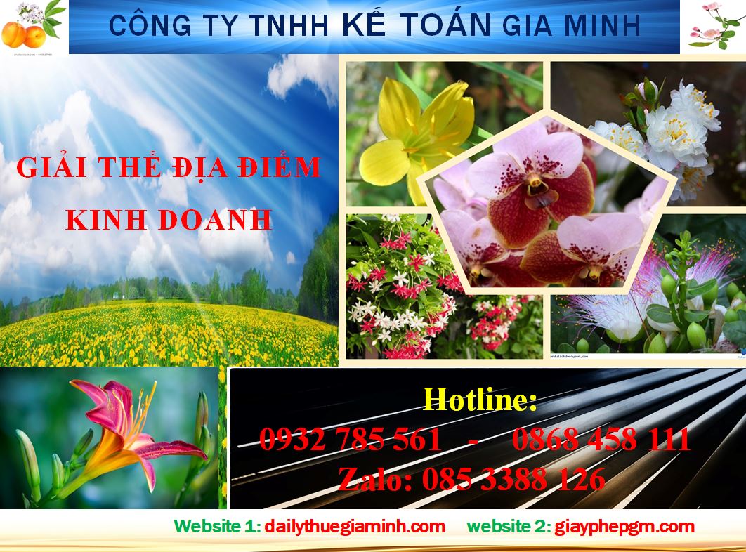 Giải thể địa điểm kinh doanh ở Huyện Bắc Tân Uyên