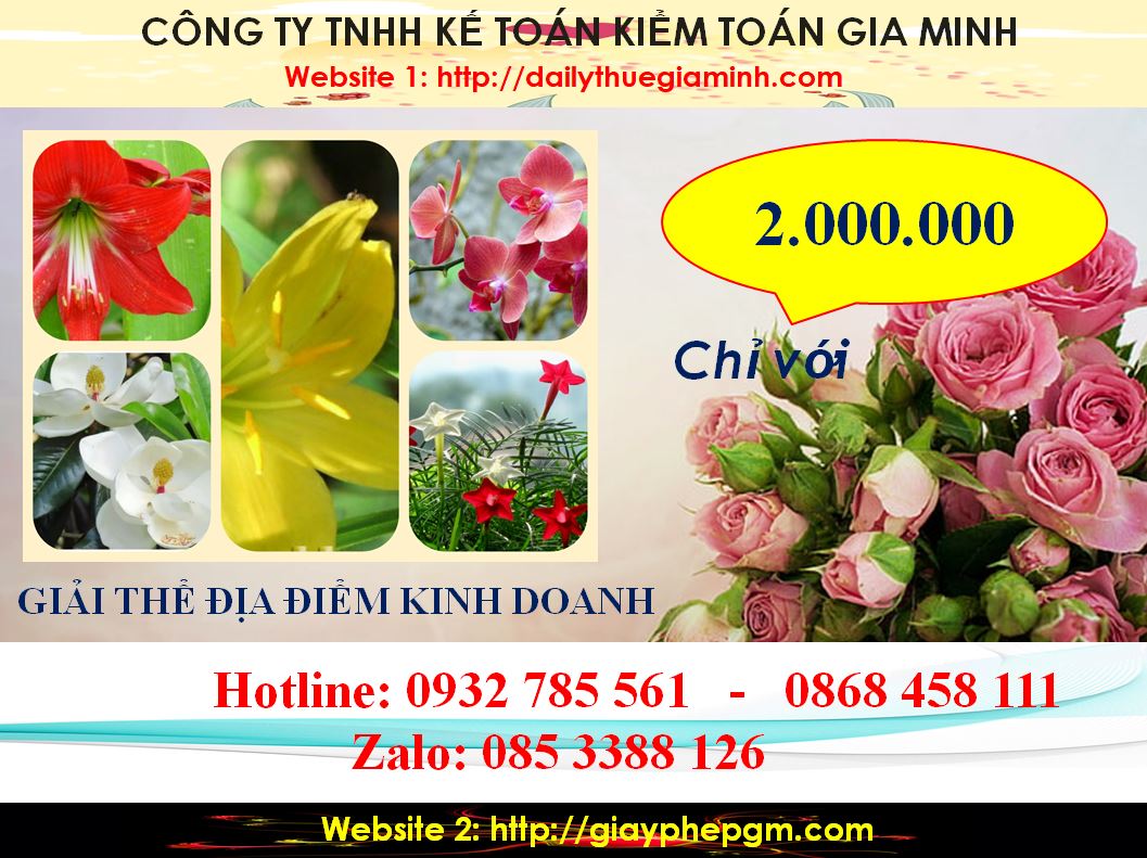 Chi phí giải thể địa điểm kinh doanh tại Huyện Phú Giáo