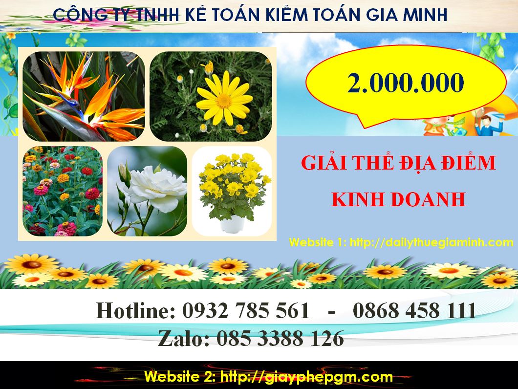 Giải thể địa điểm kinh doanh ở Lào Cai 5 Chi phí giải thể địa điểm kinh doanh ở Lào Cai