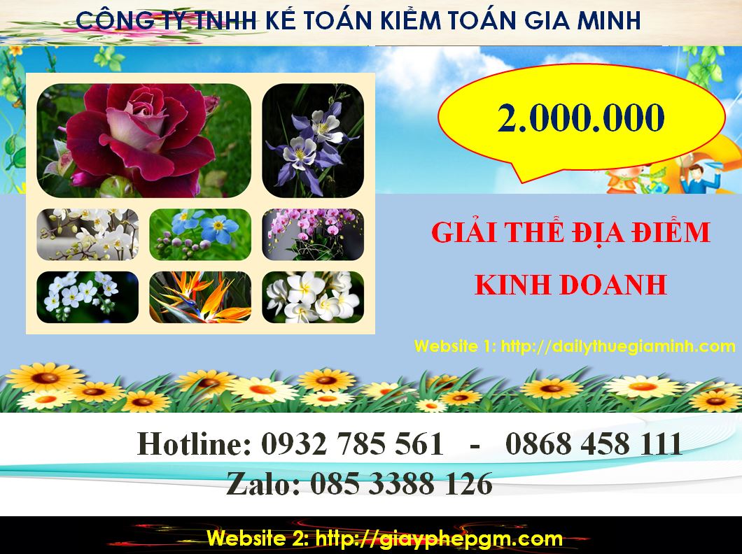 Giải thể địa điểm kinh doanh ở Ninh Thuận 5 Chi phí giải thể địa điểm kinh doanh ở Ninh Thuận