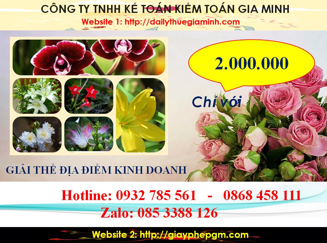Chi phí giải thể địa điểm kinh doanh tại Quận Hoàng Mai
