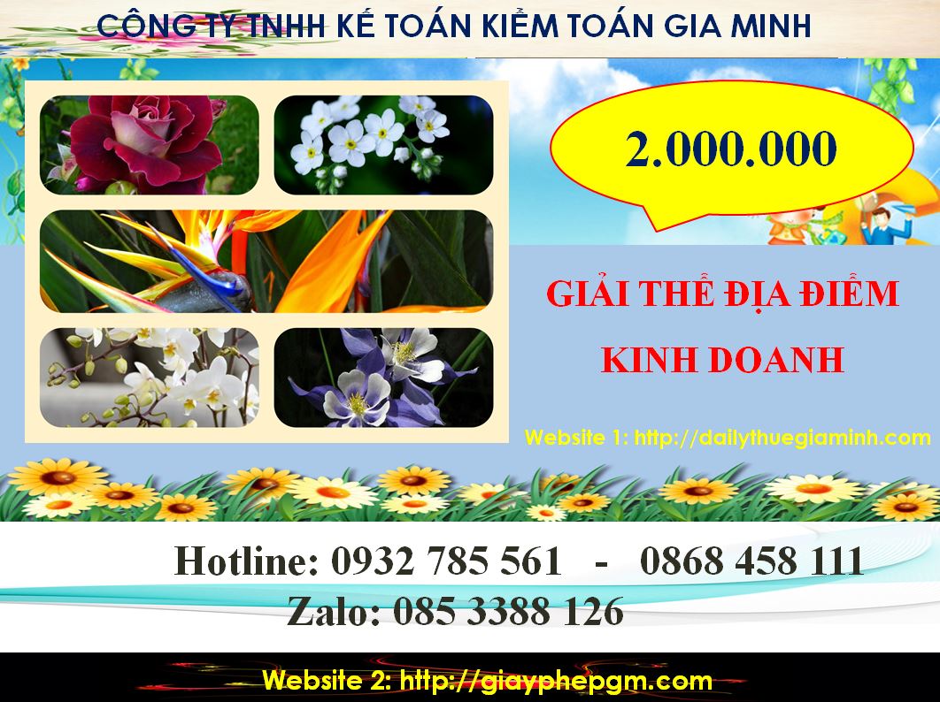Giải thể địa điểm kinh doanh tại Quận Ninh Kiều 5 Chi phí giải thể địa điểm kinh doanh tại Quận Ninh Kiều