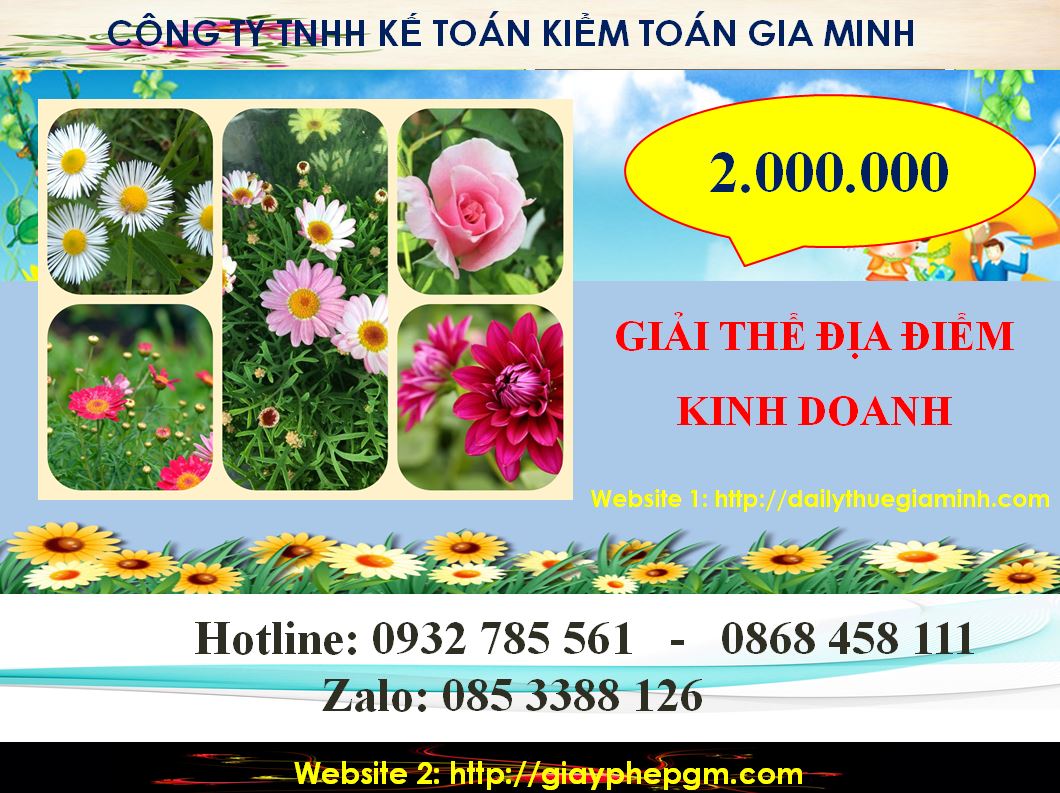 Chi phí giải thể địa điểm kinh doanh ở Tiền Giang