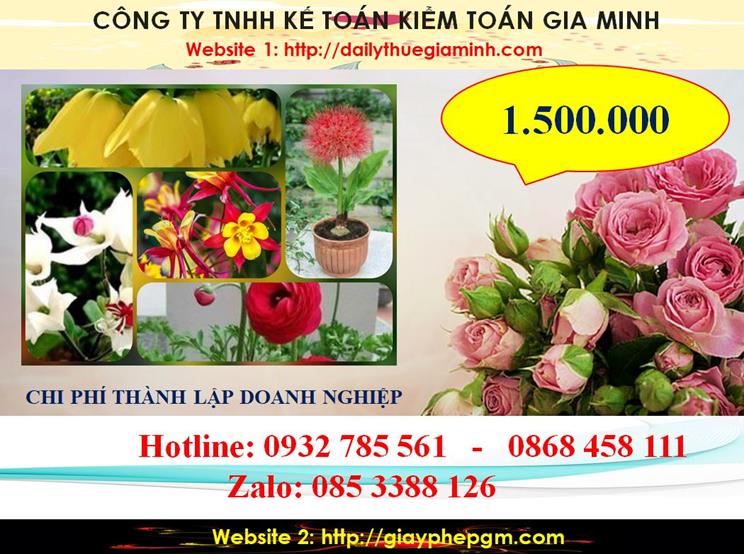 Hướng dẫn thủ tục thành lập công ty tại Hà Nội 2 Bảng giá thủ tục thành lập công ty tại Hà Nội