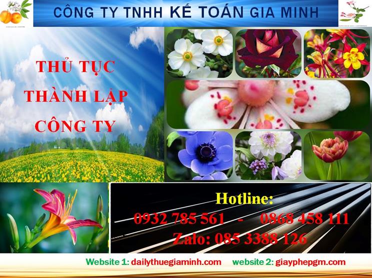 Hướng dẫn thủ tục thành lập công ty tại Huyện Dầu Tiếng
