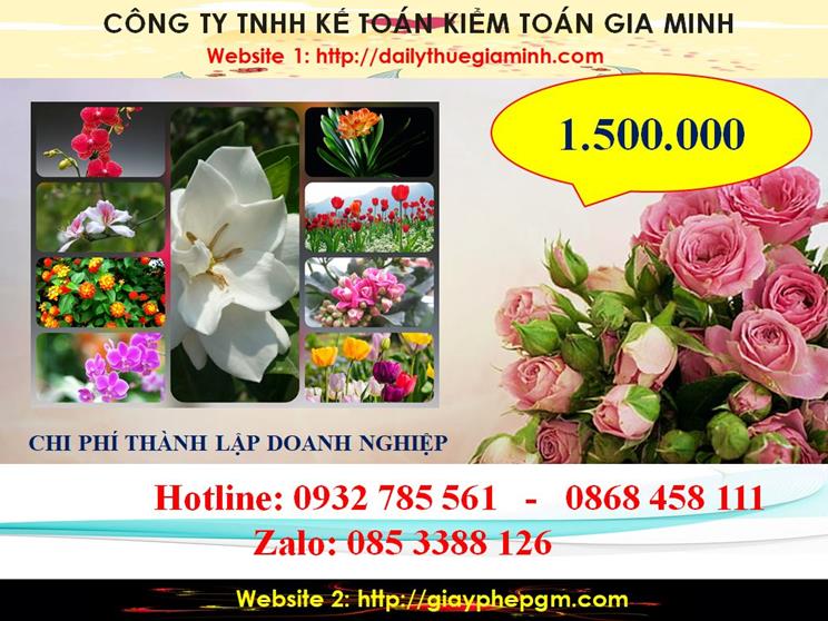 Bảng giá thủ tục thành lập công ty tại Thị xã Dĩ An