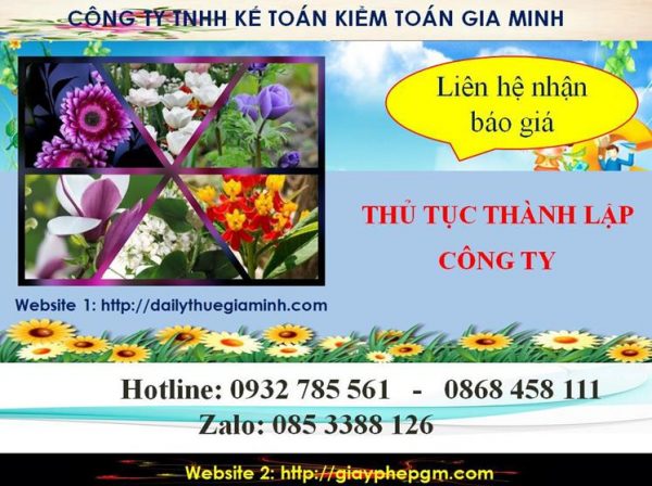 Hướng dẫn thủ tục thành lập doanh nghiệp tại Quận 8 6 Thủ tục thành lập doanh nghiệp tại Quận 8