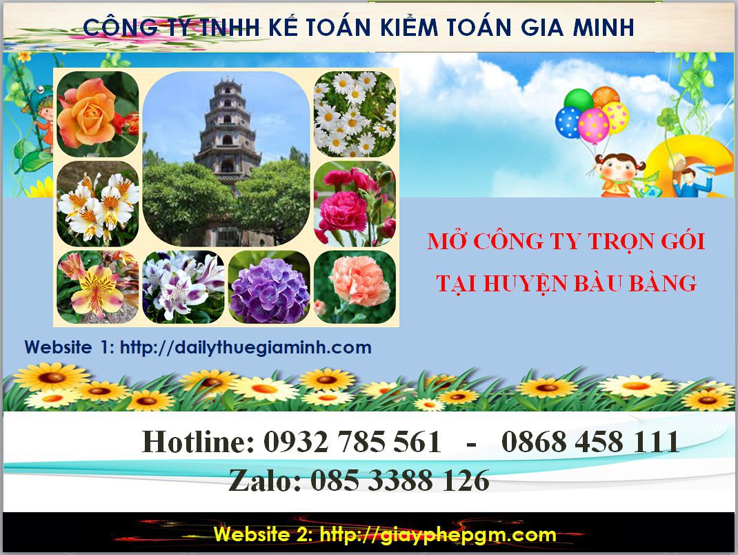 Mở công ty trọn gói tại Huyện Bàu Bàng 4 Thủ tục mở công ty trọn gói tại Huyện Bàu Bàng