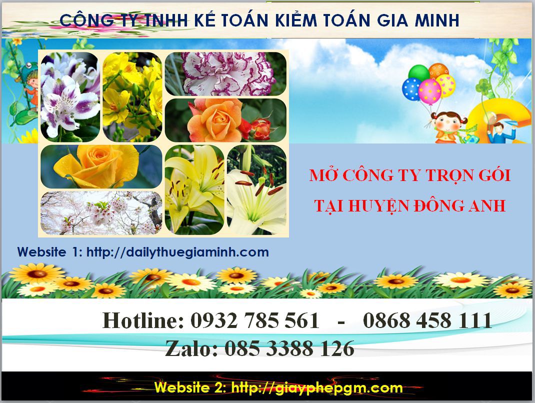 Mở công ty trọn gói tại Huyện Đông Anh 4 Thủ tục mở công ty trọn gói tại Huyện Đông Anh