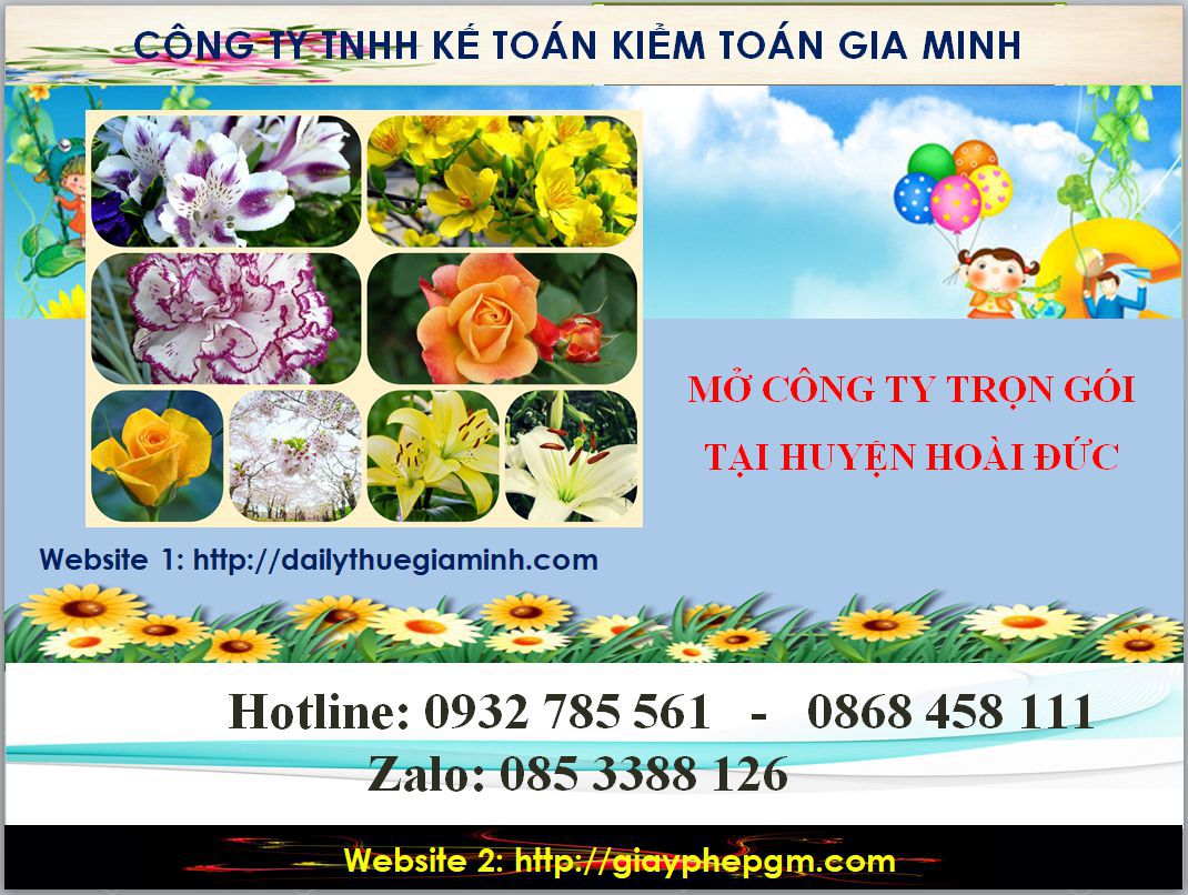 Mở công ty trọn gói tại Huyện Hoài Đức 4 Thủ tục mở công ty trọn gói tại Huyện Hoài Đức