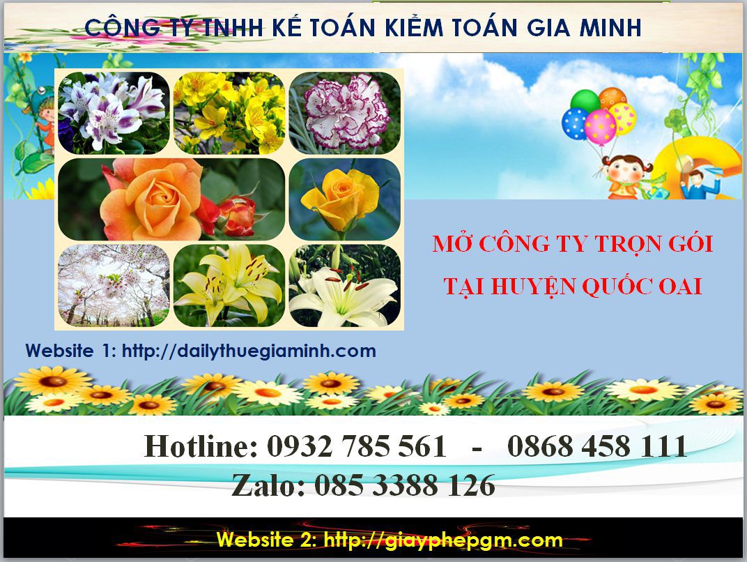 Mở công ty trọn gói tại Huyện Quốc Oai 4 Thủ tục mở công ty trọn gói tại Huyện Quốc Oai