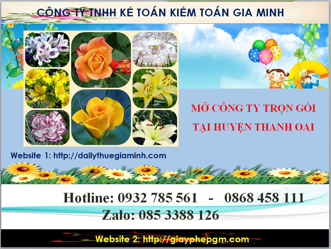 Mở công ty trọn gói tại Huyện Thanh Oai 4 Thủ tục mở công ty trọn gói tại Huyện Thanh Oai