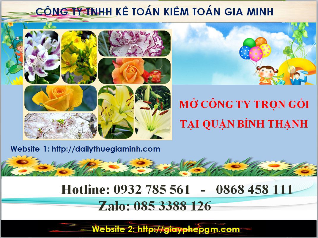 Mở công ty trọn gói tại Quận Bình Thạnh 4 Thủ tục mở công ty trọn gói tại Quận Bình Thạnh