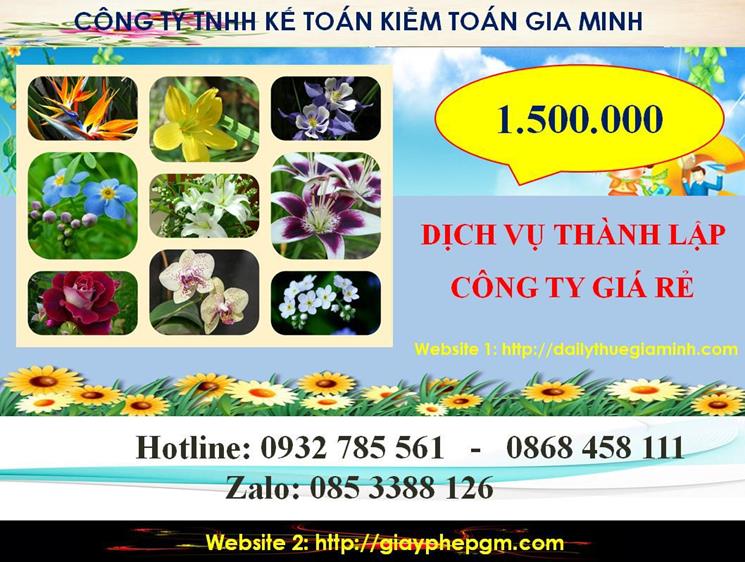 Chi phí thành lập công ty giá rẻ ở huyện Phú Giáo