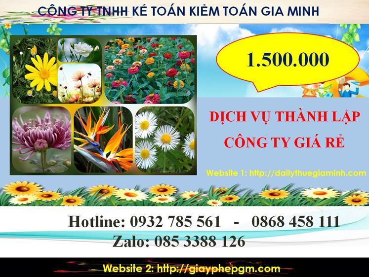 Chi phí thành lập công ty giá rẻ ở thị xã Thuận An