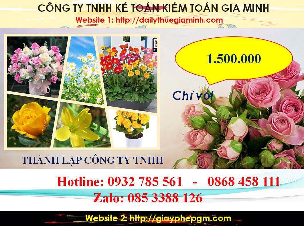Chi Phí Thành lập công ty TNHH tại Thị Xã Dĩ An