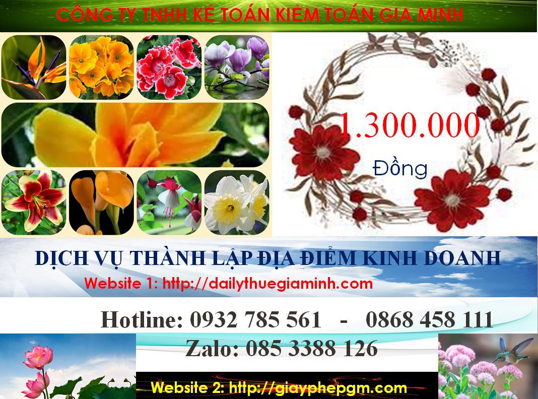 Thành lập địa điểm kinh doanh tại Bắc Kạn 5 Chi phí thành lâp địa điểm kinh doanh tại Bắc Kạn