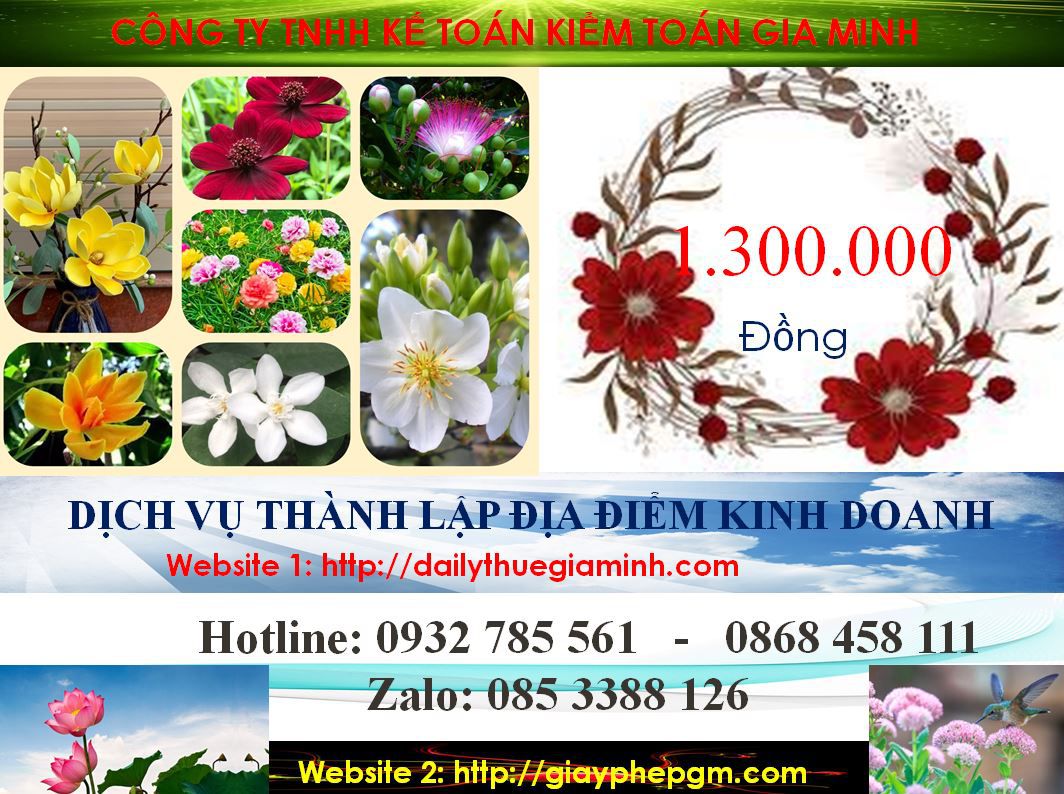 Thành lập địa điểm kinh doanh tại Bình Định 5 Chi phí thành lâp địa điểm kinh doanh tại Bình Định