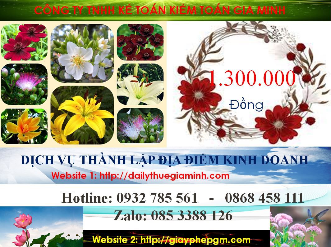 Thành lập địa điểm kinh doanh tại Hải Dương 5 Chi phí thành lâp địa điểm kinh doanh tại Hải Dương