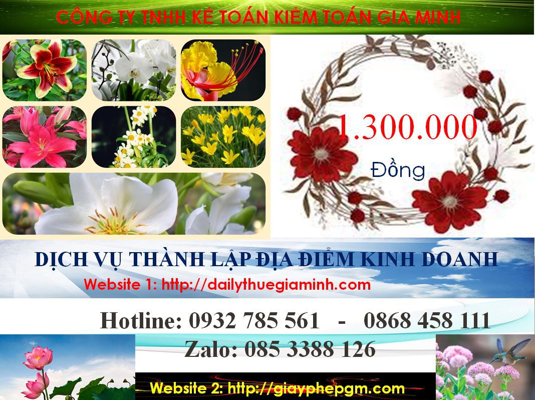 Thành lập địa điểm kinh doanh tại Huyện Nhà Bè 2 Chi phí thành lâp địa điểm kinh doanh tại Huyện Nhà Bè