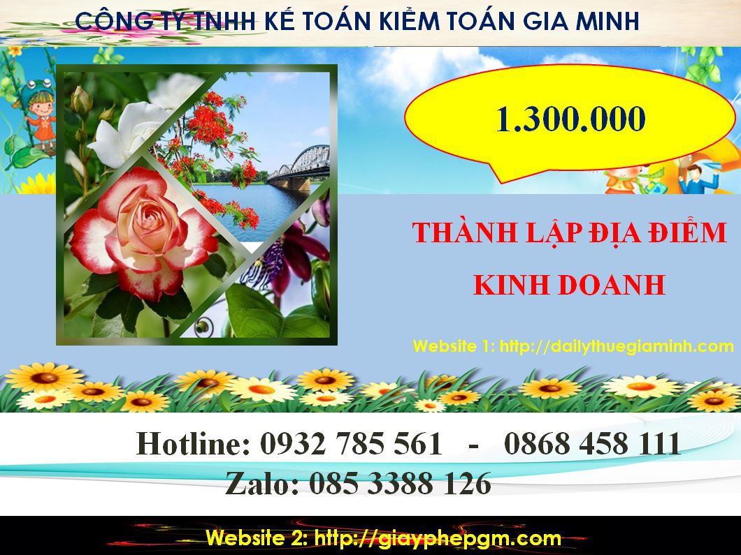 Chi phí thành lâp địa điểm kinh doanh tại Lai Châu