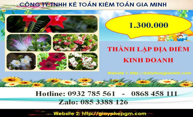 Thành lập địa điểm kinh doanh tại Phú Thọ 5 Chi phí thành lâp địa điểm kinh doanh tại Phú Thọ