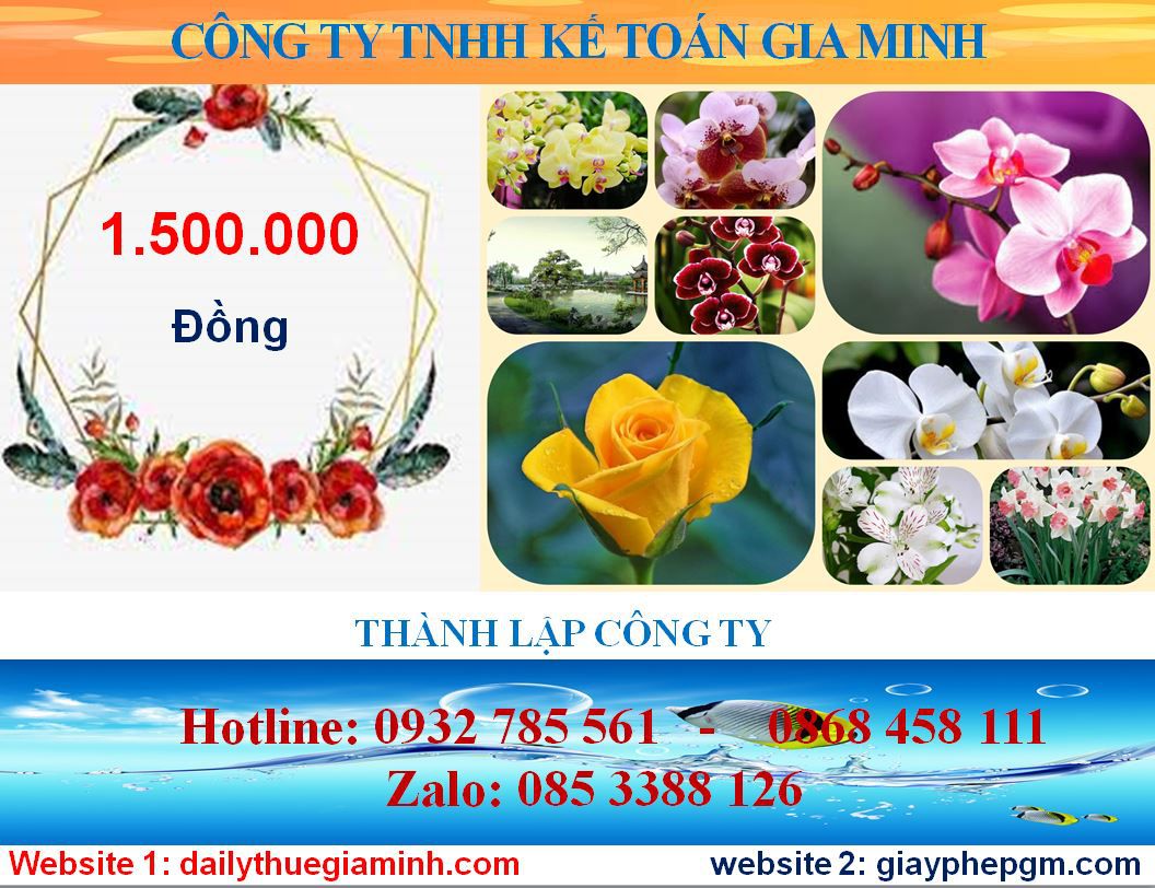 Thành lập doanh nghiệp tư nhân tại Huyện Củ Chi 5 Chi phí thành lập doanh nghiệp tư nhân tại Huyện Củ Chi