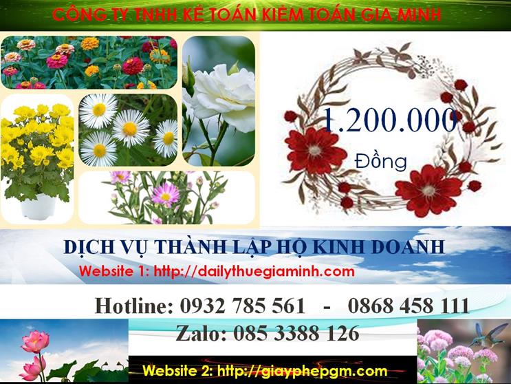 Thành lập hộ kinh doanh tại Phú Thọ 5 Chi phí thành lập hộ kinh doanh tại Phú Thọ