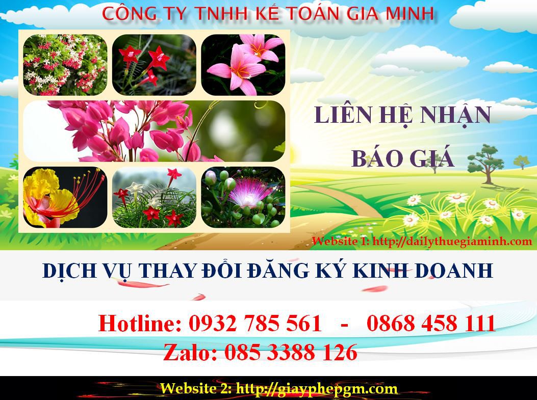Thay đổi đăng ký kinh doanh tại Phú Thọ 5 Chi phí thay đổi đăng ký kinh doanh ở Phú Thọ