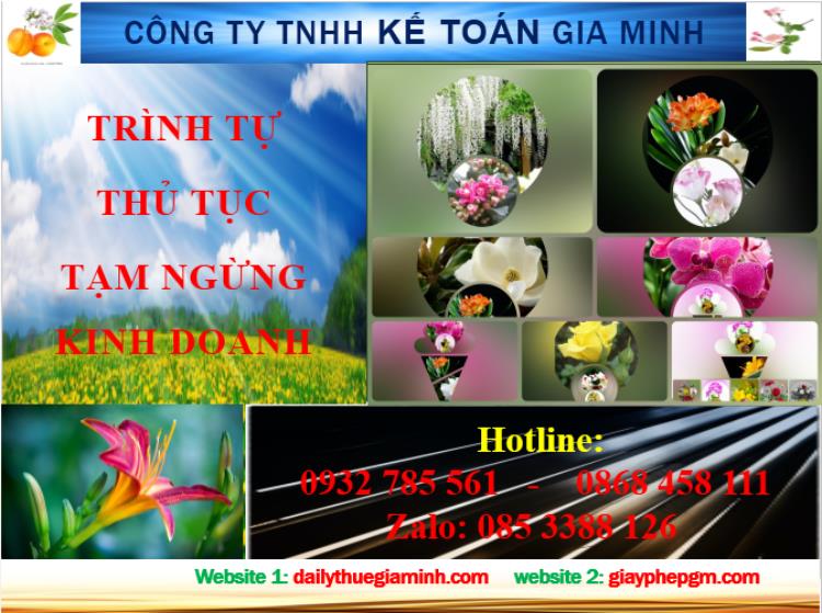 Thủ tục tạm ngừng kinh doanh tại Huyện Bình Chánh