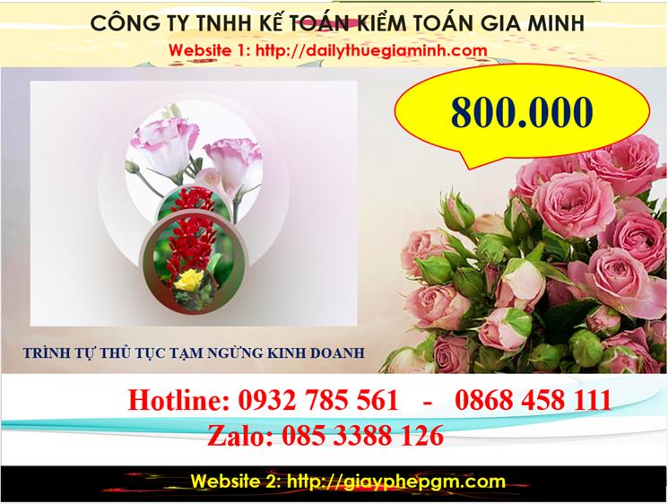 Trình tự thủ tục tạm ngừng kinh doanh tại Thị Xã Thuận An 5 Chi Phí tạm ngừng kinh doanh tại Thị Xã Thuận An