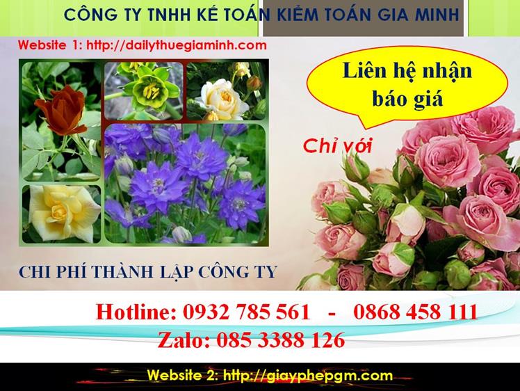 Thủ tục thành lập doanh nghiệp tại Bình Thuận 5 Chi phí thành lập doanh nghiệp tại Bình Thuận