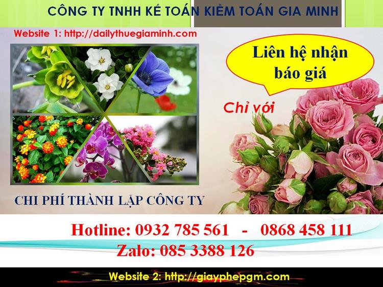 Thủ tục thành lập doanh nghiệp tại Hà Nam 5 Chi phí thành lập doanh nghiệp tại Hà Nam