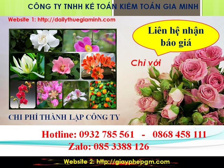 Thủ tục thành lập doanh nghiệp tại Lâm Đồng 5 Chi phí thành lập doanh nghiệp tại Lâm Đồng
