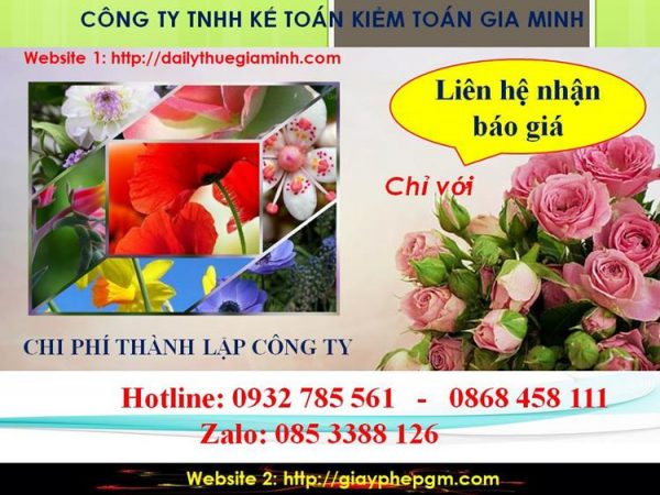 Chi phí thành lập doanh nghiệp tại TP THủ Dầu Một